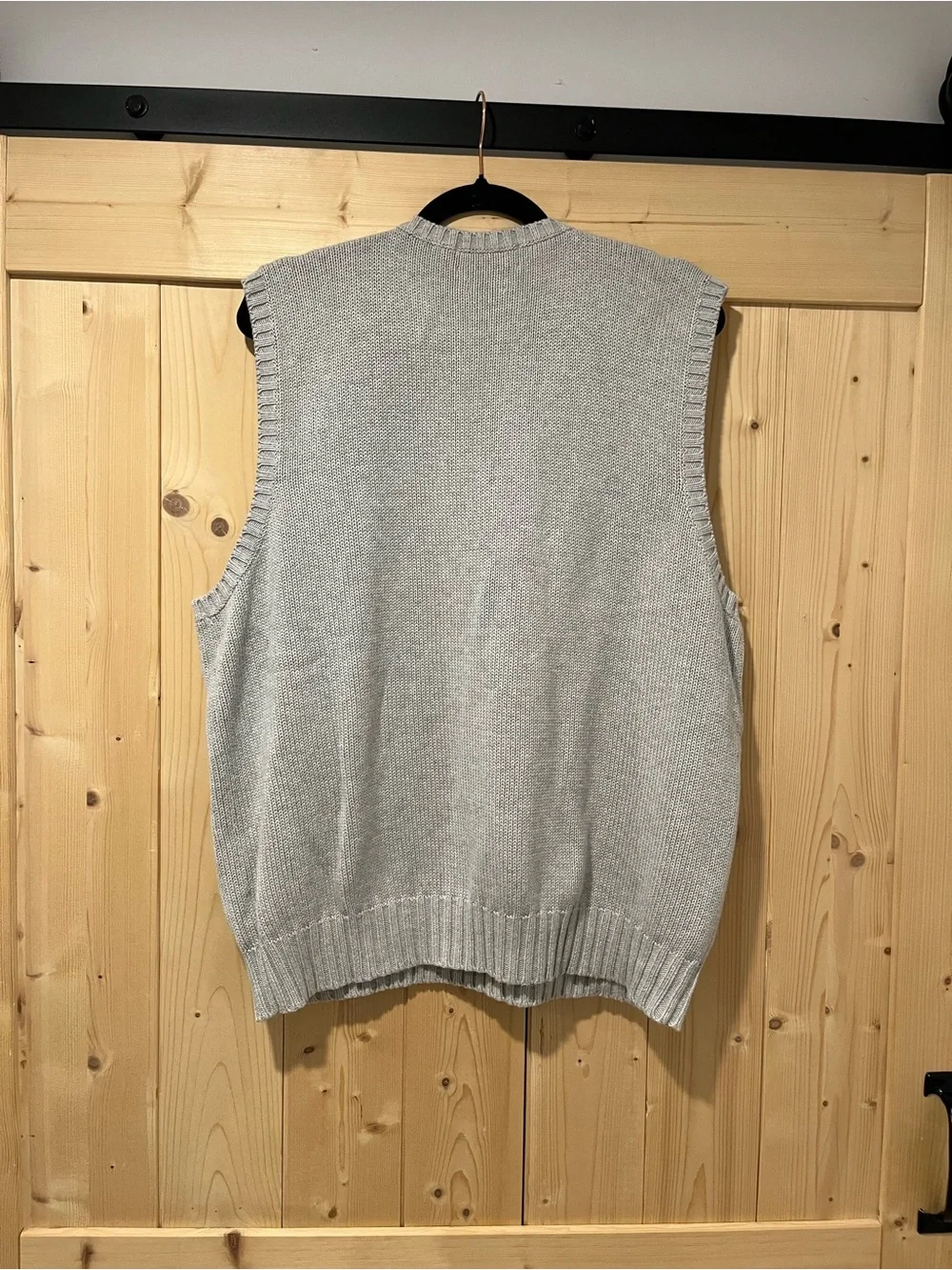 Polo Ralph Lauren Men’s Sweater Vest XL Gray 100% Cotton V-Neck Pony Logo